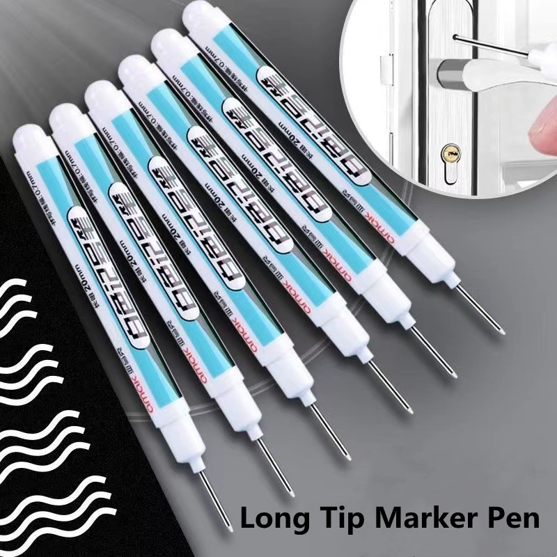 Home Improvement Warehouse - 10Pcs/Set Permanent Oily Long Nib Head