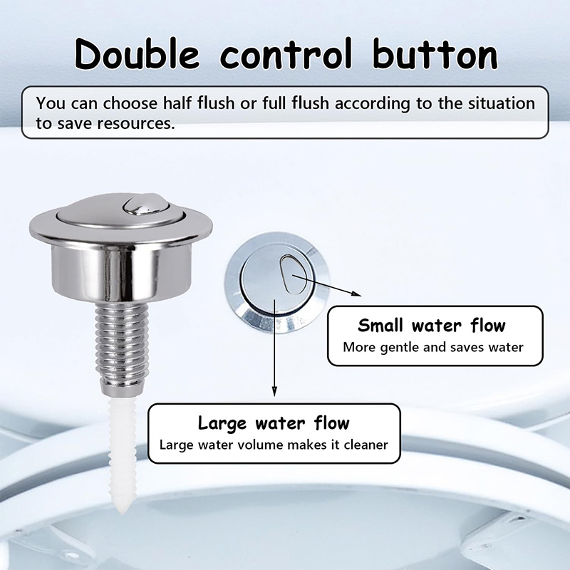 Dual Flush Toilet Button Flush - Toilet Flush Valve avaliação e preço