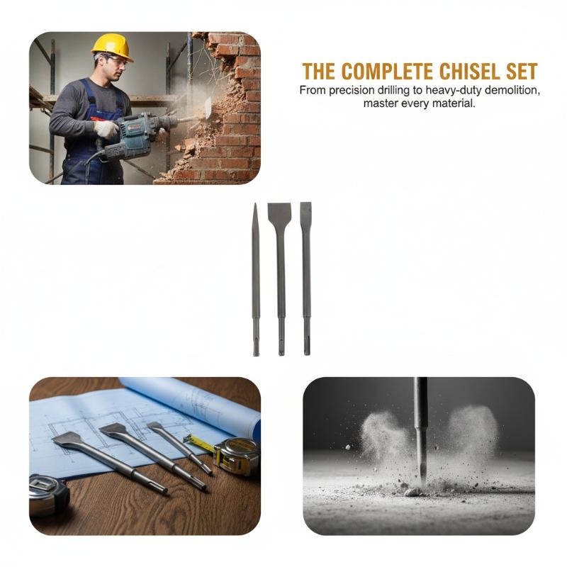 3Pcs SDS Plus Chisel Drill Bit - Home Improvement Center avaliação e preço