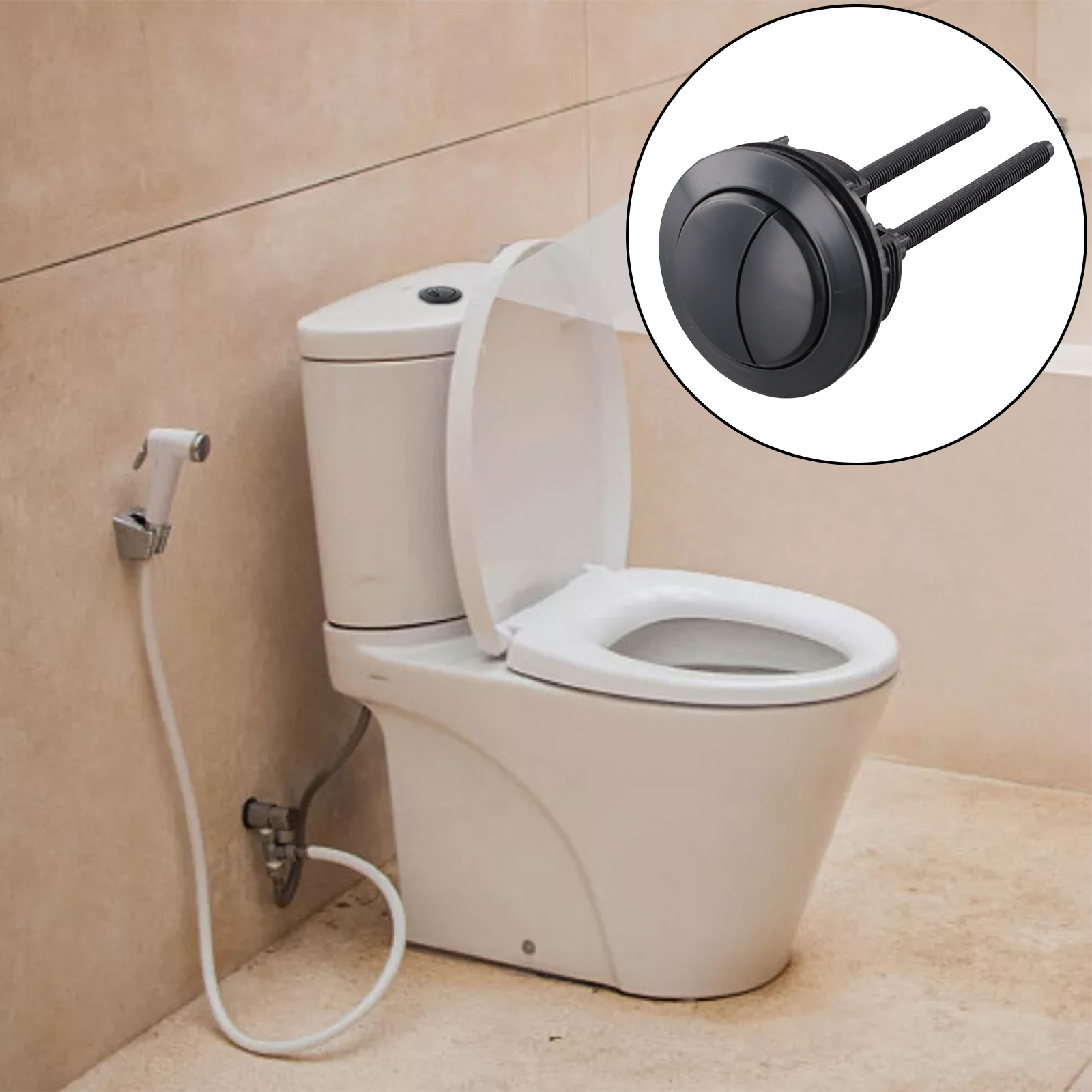 Black Toilet Flush Button 38mm - Toilet Flush Valve avaliação e preço