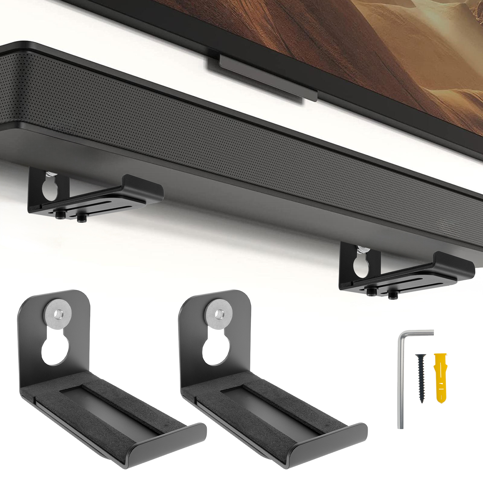 2Pcs Soundbar Speaker Stands W - Home Improvement Help avaliação e preço