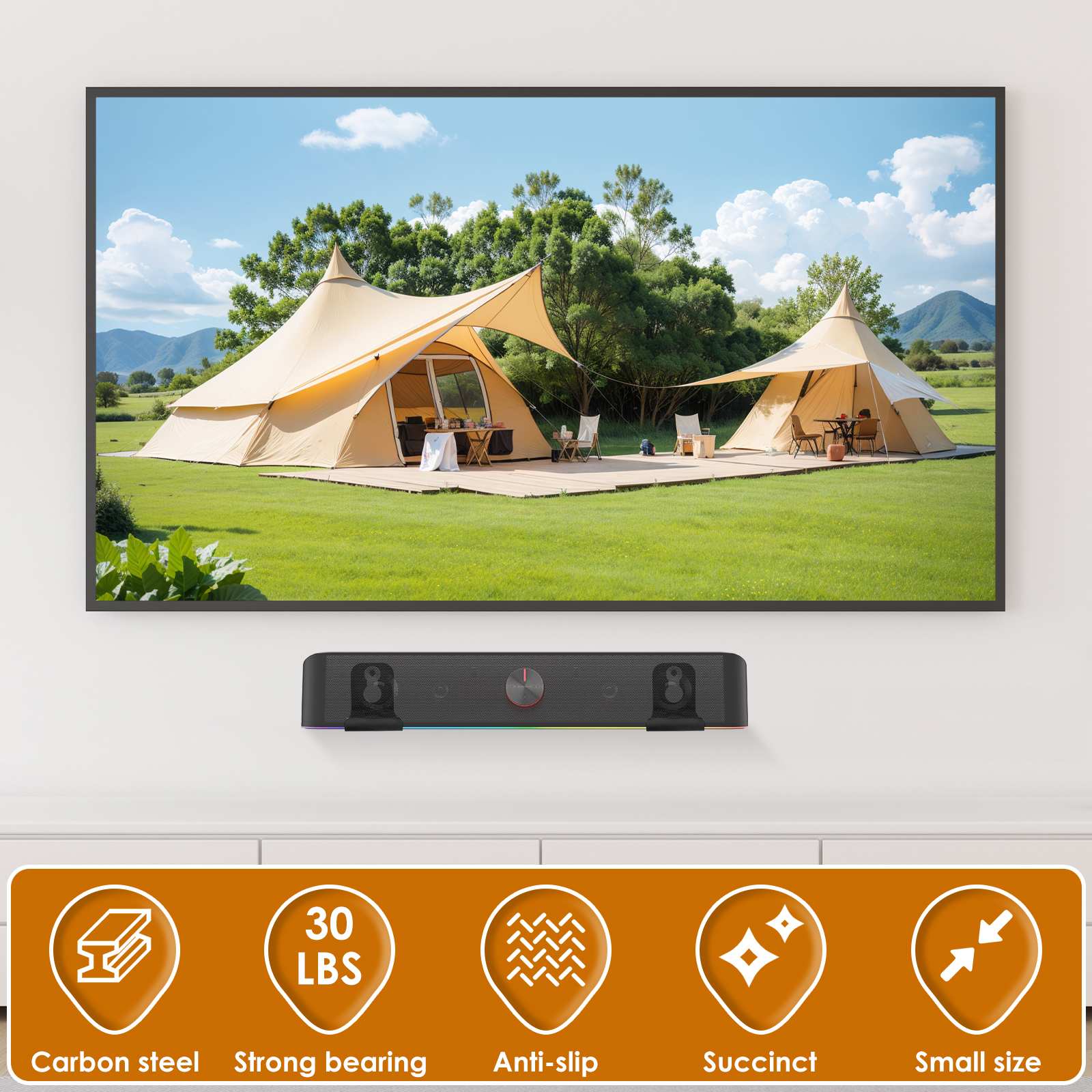 2Pcs Soundbar Speaker Stands W - Home Improvement Help avaliação e preço